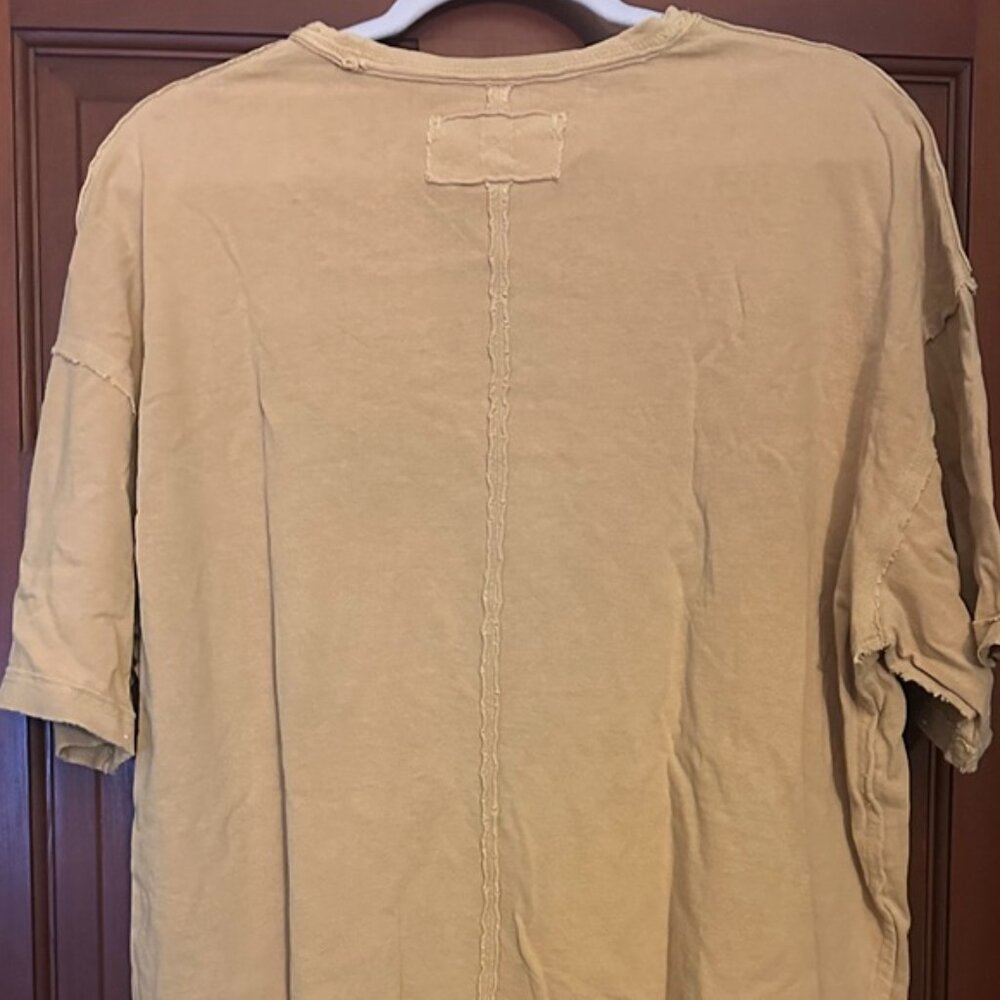NWT Free People Oversized Devon Cotton Tee in Pampas size- EXTRA SMALL - Picture 5 of 5